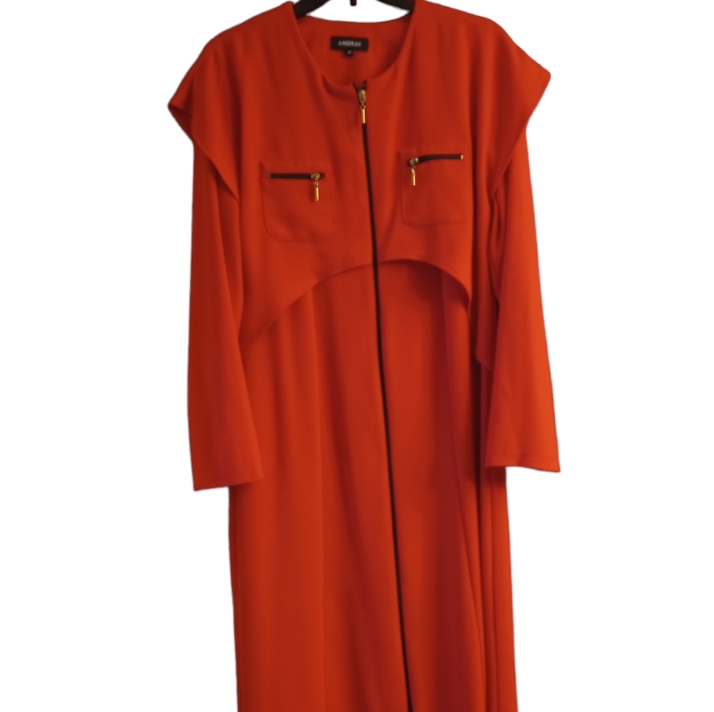 Ameerah Red Long Sleeve Modest Dress